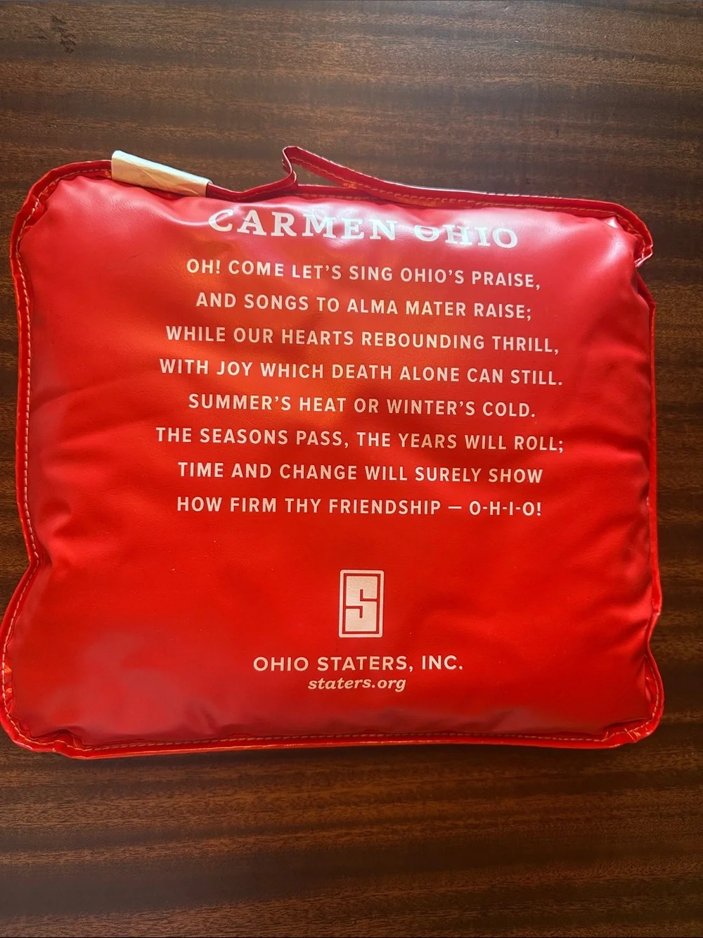 Ohio State Buckeyes Red Stadium Seat Cushion | Portable Foldable Fan Seat